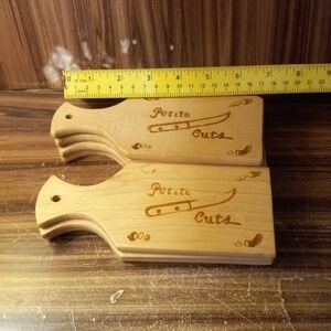 Vintage mcm wood mini charcuterie cheese boards